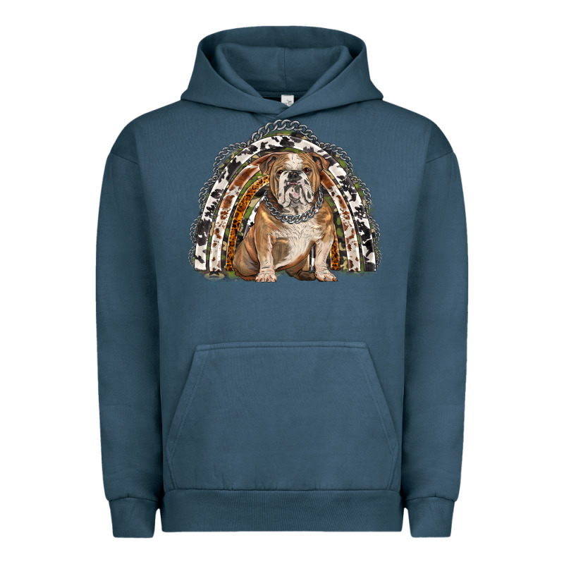 English Bulldog Rainbow Urban Hoodie by BarkalooDesign | Teevron