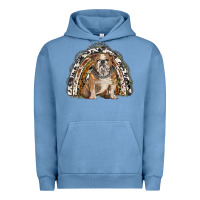 Pigment Pebble Blue english bulldog rainbow Urban Hoodie - BarkalooDesign