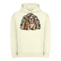 Pigment Pistachio english bulldog rainbow Urban Hoodie - BarkalooDesign