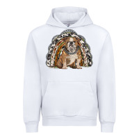 White english bulldog rainbow Urban Hoodie - BarkalooDesign