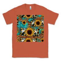 Copper sunflower cowhide mom seamless pattern Classic Tee - HRA Design Shop