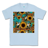 Sunflower Cowhide Mom Seamless Pattern Classic Tee | Teevron