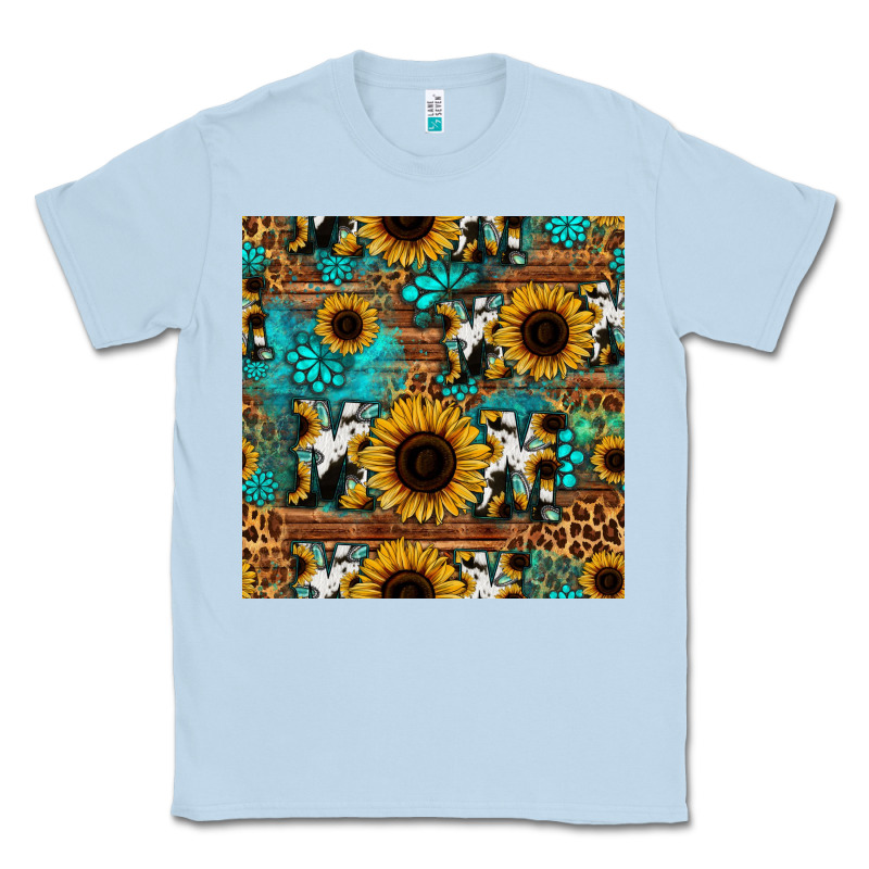 Sunflower Cowhide Mom Seamless Pattern Classic Tee by HRA Design Shop | Teevron