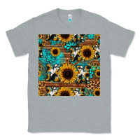 Heather Grey sunflower cowhide mom seamless pattern Classic Tee - HRA Design Shop