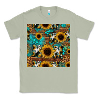 Matcha sunflower cowhide mom seamless pattern Classic Tee - HRA Design Shop