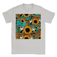 Moon Dust sunflower cowhide mom seamless pattern Classic Tee - HRA Design Shop