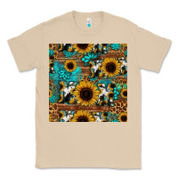 Mushroom sunflower cowhide mom seamless pattern Classic Tee - HRA Design Shop