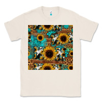Natural sunflower cowhide mom seamless pattern Classic Tee - HRA Design Shop
