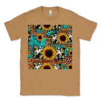 Toasted Coconut sunflower cowhide mom seamless pattern Classic Tee - HRA Design Shop