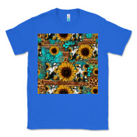 True Royal sunflower cowhide mom seamless pattern Classic Tee - HRA Design Shop
