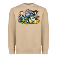 Mushroom farm animals truck Heavyweight Sweatshirt - Zillion Design Studio