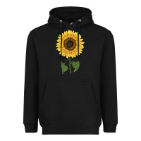 Black giganteus sunflower Heavyweight Hoodie - LillyAllenDesigns