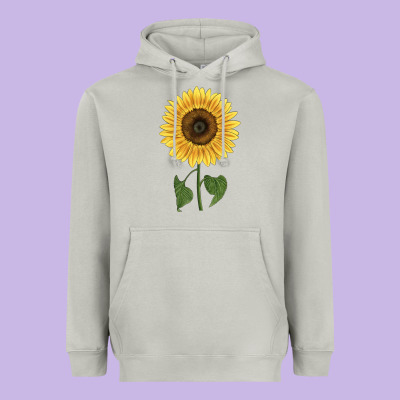 Giganteus Sunflower Heavyweight Hoodie Designed By Lillyallendesigns