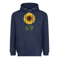 Navy giganteus sunflower Heavyweight Hoodie - LillyAllenDesigns