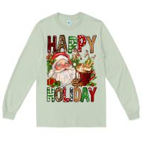 Matcha happy holiday santa claus christmas Long Sleeve Tee - FaDigitalArtStudio