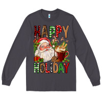 Smoke happy holiday santa claus christmas Long Sleeve Tee - FaDigitalArtStudio