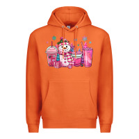Carrot pink christmas snowman coffee cups Premium Hoodie - MaliasSmallBusiness