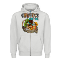 Dove Grey cowboys don't die Zipper Hoodie - AdoDesignShop