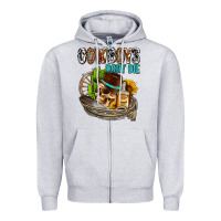 Heather Grey cowboys don't die Zipper Hoodie - AdoDesignShop