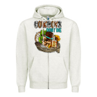 Oatmeal Heather cowboys don't die Zipper Hoodie - AdoDesignShop