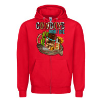 Red cowboys don't die Zipper Hoodie - AdoDesignShop