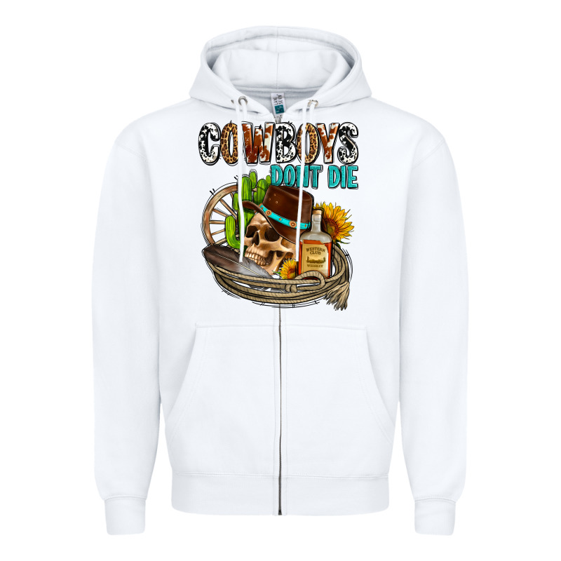 Cowboys Don't Die Zipper Hoodie by AdoDesignShop | Teevron