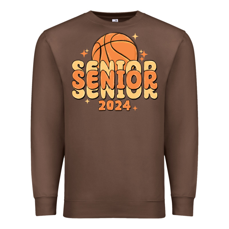 Basketball Senior 2024 Premium Sweatshirt by MaliasSmallBusiness | Teevron