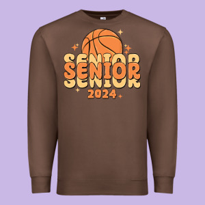 Basketball Senior 2024 Premium Sweatshirt Designed By Maliassmallbusiness