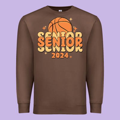Basketball Senior 2024 Premium Sweatshirt Designed By Maliassmallbusiness