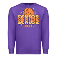 Purple basketball senior 2024 Premium Sweatshirt - MaliasSmallBusiness
