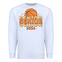 White basketball senior 2024 Premium Sweatshirt - MaliasSmallBusiness