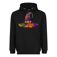 Black Spider Web Witch Hat Heavyweight Hoodie - Jasminsmagicworld