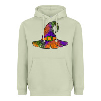 Matcha Spider Web Witch Hat Heavyweight Hoodie - Jasminsmagicworld