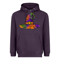 Plum Spider Web Witch Hat Heavyweight Hoodie - Jasminsmagicworld