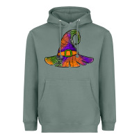 Sage Spider Web Witch Hat Heavyweight Hoodie - Jasminsmagicworld