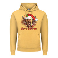 Vintage Mustard mooey christmas cow Vintage Hoodie - JahusDesignShop
