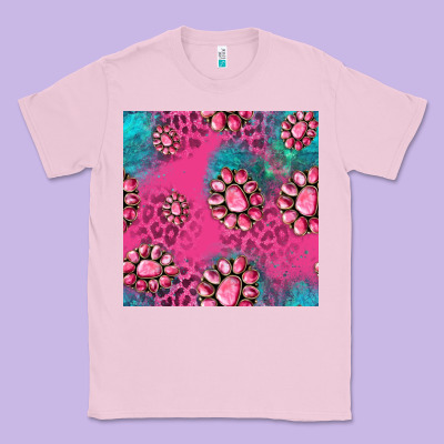 Pink Turquoise Gemstoes Seamless Pattern Classic Tee Designed By Hra Design Shop