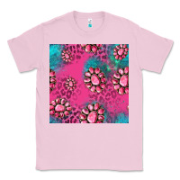 Bubblegum Pink pink turquoise gemstoes seamless pattern Classic Tee - HRA Design Shop