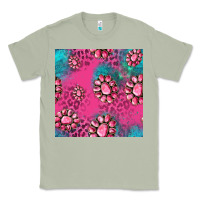 Matcha pink turquoise gemstoes seamless pattern Classic Tee - HRA Design Shop