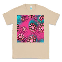 Mushroom pink turquoise gemstoes seamless pattern Classic Tee - HRA Design Shop