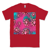 Red pink turquoise gemstoes seamless pattern Classic Tee - HRA Design Shop