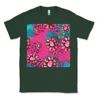 Sports Green pink turquoise gemstoes seamless pattern Classic Tee - HRA Design Shop