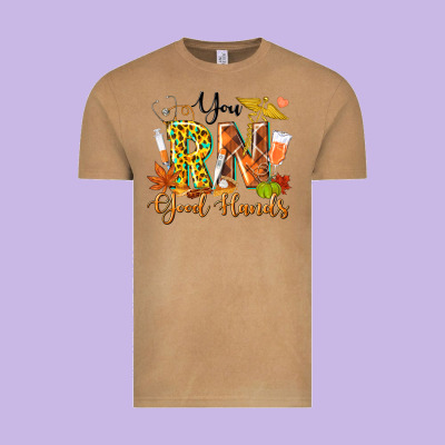 You Rn Good Hands Fall Vintage Tee Designed By Texasbilliewilder
