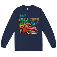 Navy just a small town girl with car Long Sleeve Tee - HRA Design Shop