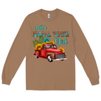 Toasted Coconut just a small town girl with car Long Sleeve Tee - HRA Design Shop