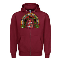 Burgundy trees rainbow Zipper Hoodie - JahusDesignShop