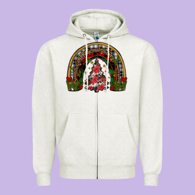 Trees Rainbow Zipper Hoodie Designed By Jahusdesignshop