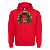 Red trees rainbow Zipper Hoodie - JahusDesignShop