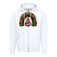 White trees rainbow Zipper Hoodie - JahusDesignShop