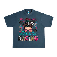 Midnight Navy just call me pretty and take me racing Urban Heavy Tee - Zillion Design Studio